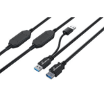 MediaRange MRCS244 USB cable USB 3.2 Gen 1 (3.1 Gen 1) 15 m 2 x USB A USB A Black
