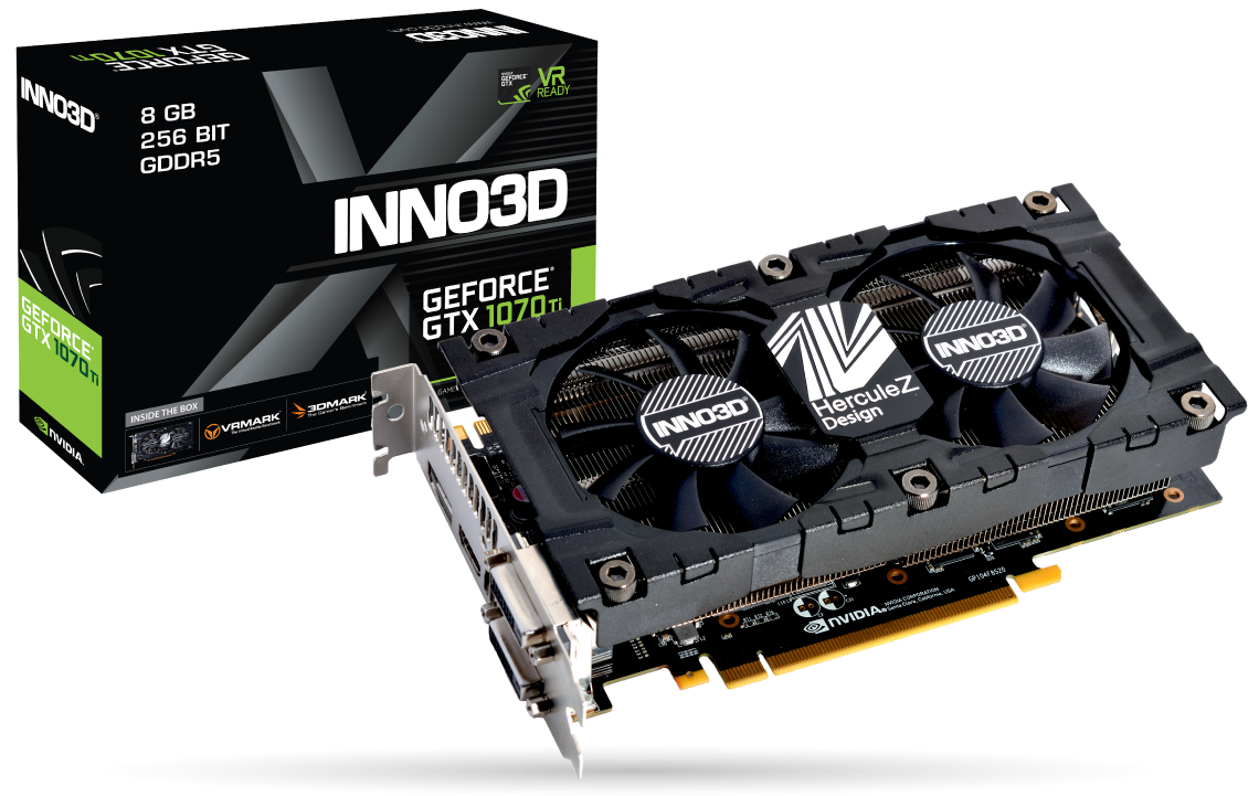Inno3D N107T-2SDN-P5DS graphics card NVIDIA GeForce GTX 1070 Ti 8 GB G