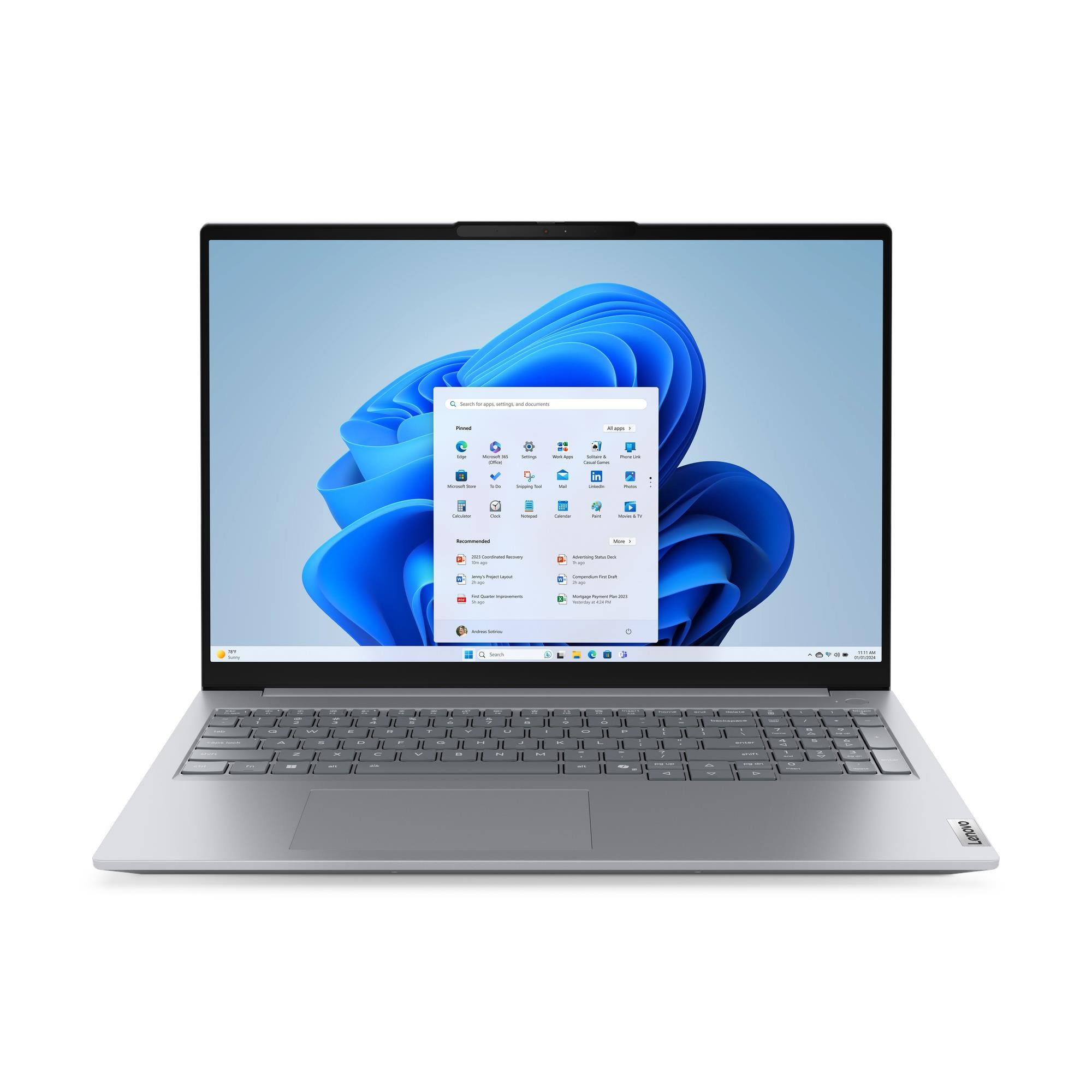 Lenovo ThinkBook 16 G9 IRL Intel® Core™ i5 i5-13420H Laptop 40.6 cm (16") WUXGA 16 GB DDR5-SDRAM 256 GB SSD Wi-Fi 7 (802.11be) Windows 11 Pro UK English Grey