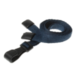 Digital ID 10mm Recycled Plain Dark Blue Lanyards with Plastic J Clip (Pack of 100)