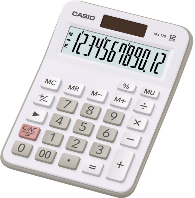 Photos - Other for Computer Casio MX-12B 12 DIGIT BASIC CALC WHT MX-12B-WE 
