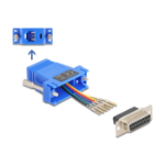 DeLOCK D-Sub 15 pin female to RJ12 female Assembly Kit blue