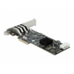 DeLOCK PCI Express x4 Card to 4 x external SuperSpeed USB (USB 3.2 Gen 1) USB Type-A female Quad Channel - Low Profile Form Factor