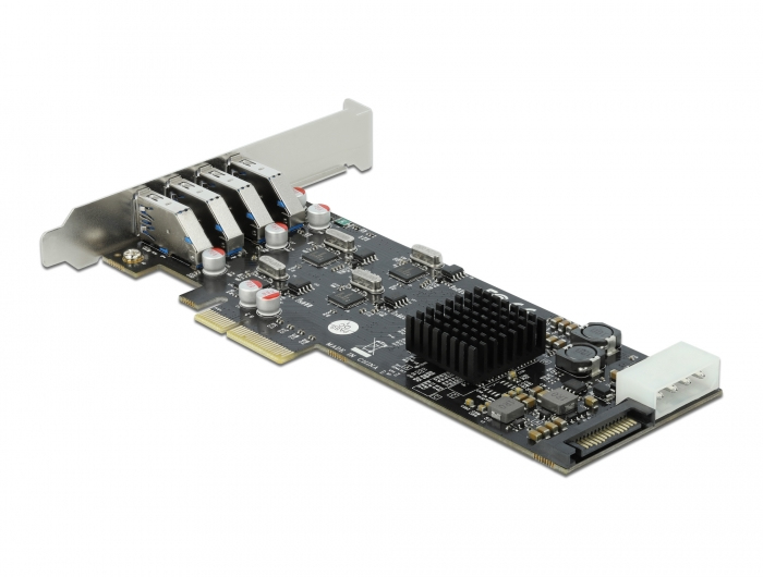 89008 DELOCK USB-Adapter - PCIe 2.0 x4 Low-Profile