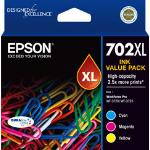 Epson 702XL ink cartridge High (XL) Yield Cyan, Magenta, Yellow