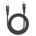 Celly USBCUSBCNYLBK USB cable 1 m USB C Black