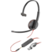 POLY Blackwire 3215 Monaural USB-C Headset +3.5mm Plug +USB-C/A Adapter