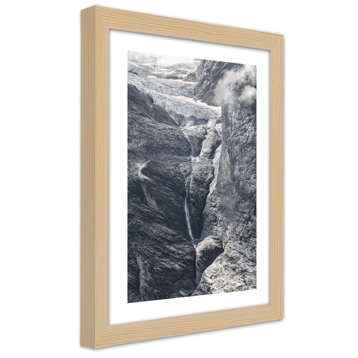 Caro Picture in natural frame, View on the rocks