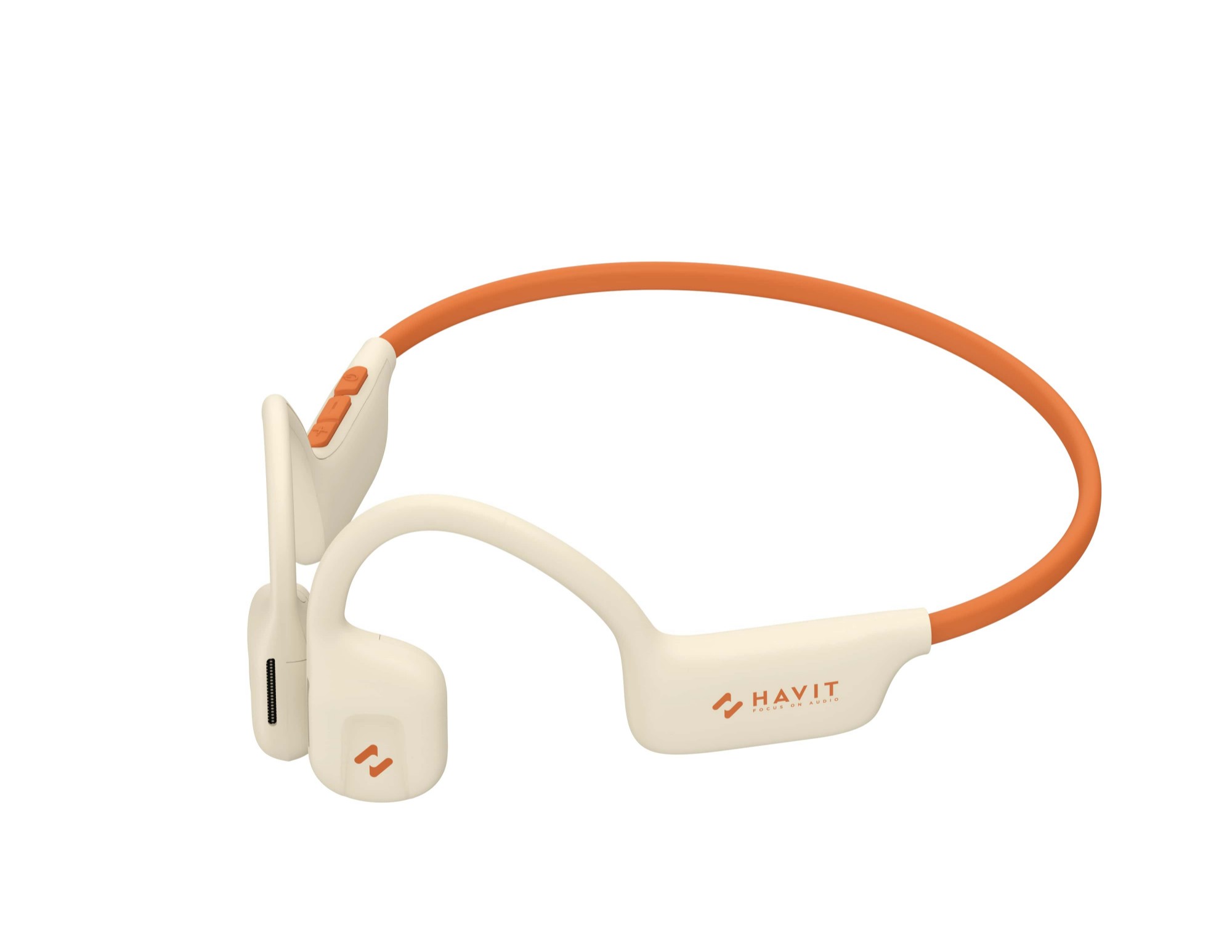 Havit E510BT Freego1 Air - Open Ear Air Conduction Headphones. beige