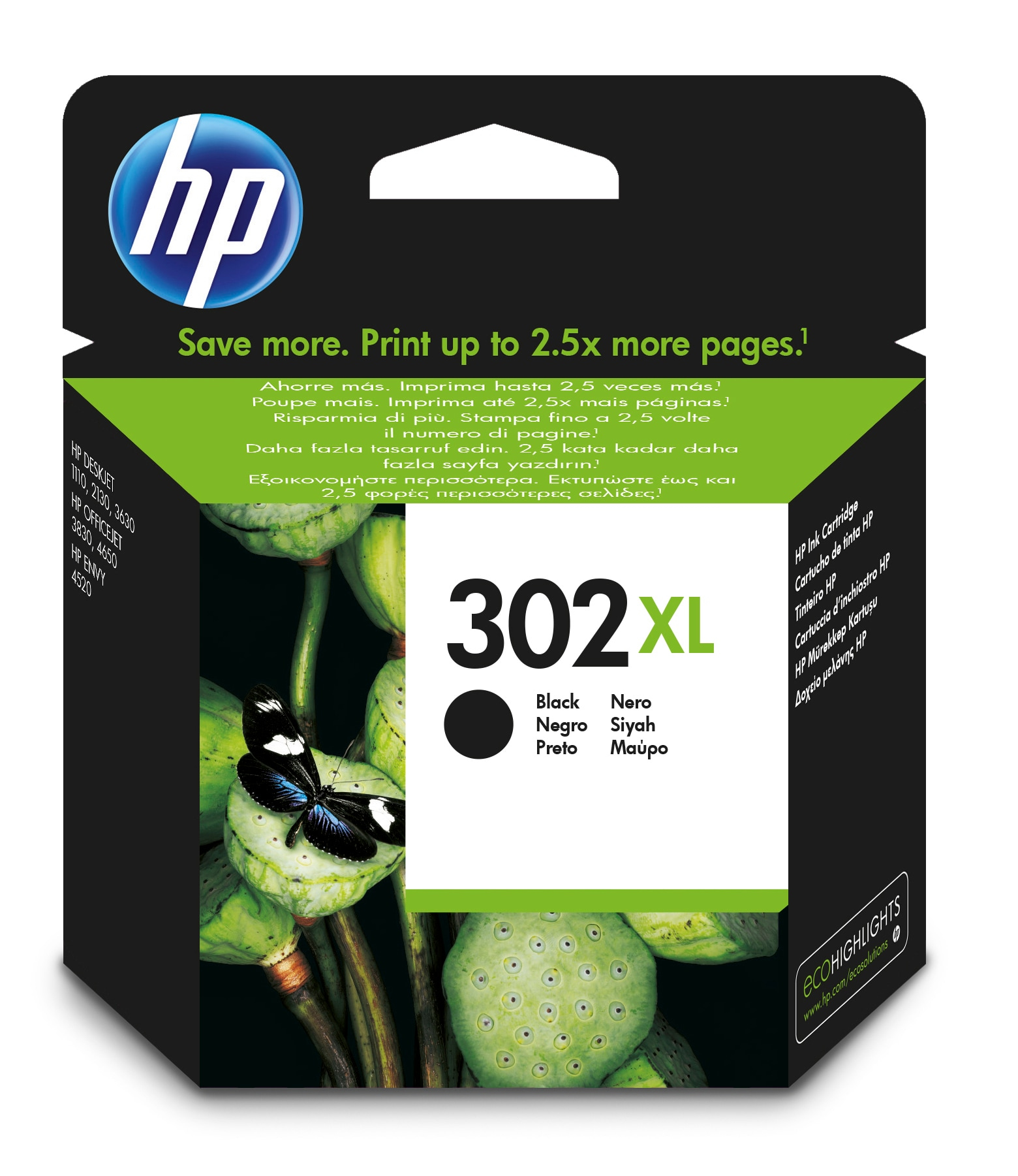 Image of HP F6U68AE/302XL Printhead cartridge black high-capacity, 430...