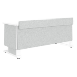 Middle Atlantic Products Forum™ Lectern, 72" Wide, Electrically Height Adjustable, Wilsonart® Designer White, White Powdercoat, Silver Gray Felt with Power for Switzerland