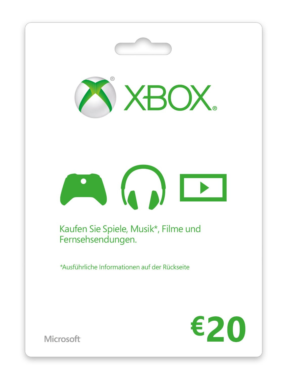 Microsoft Carte XBOX Live - 20€