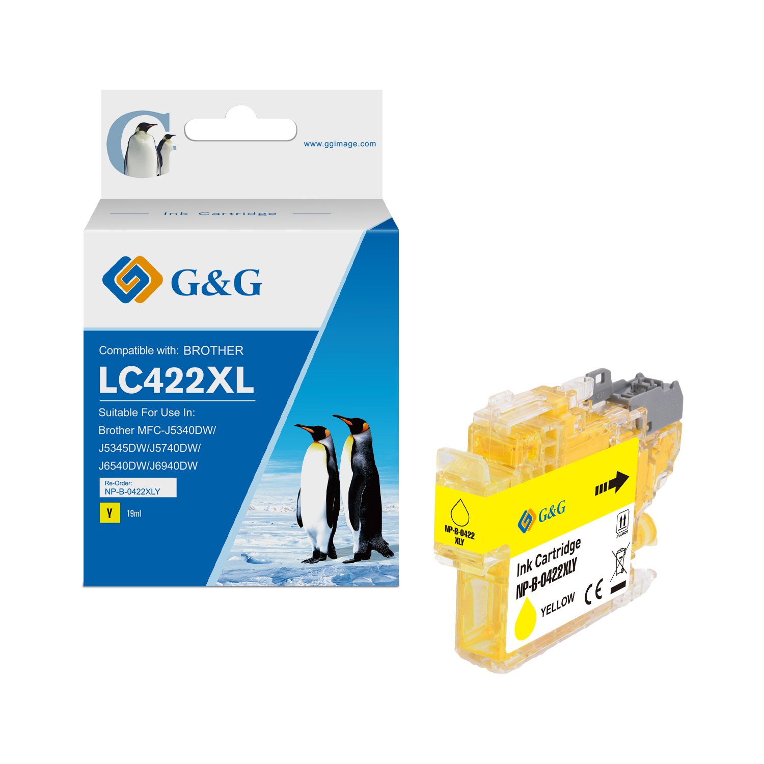 Image of CTS Wholesale Compatible Brother LC422XLY High Capacity Yellow Ink Car