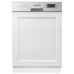 electriQ Semi-Integrated Dishwasher - Stainless steel control panel