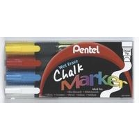 Image of Pentel CHALK MARKERS AST PKOF 4