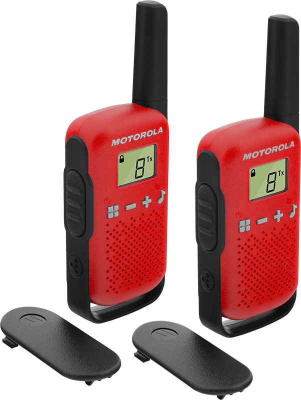 Image of Motorola TALKABOUT T42 two-way radio 16 channels Black, Red