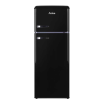Amica FDR2213B fridge-freezer Freestanding 208 L Black, Silver