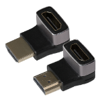 Maplin HDMI Male to HDMI Female Dual Pack inc 90 degree + 270 degree Adapters