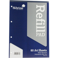 Image of Silvine SQUARE 5MM REFILL PAD A4 PK6