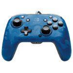 PDP Faceoff Deluxe+ Blue, Camouflage USB Gamepad Analogue / Digital Nintendo Switch, Nintendo Switch Lite, Nintendo Switch OLED