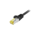 Equip Cat.6A S/FTP Outdoor Patch Cable, 0.5m, Black