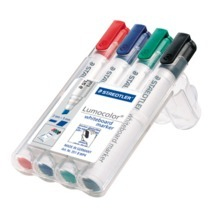 Image of Staedtler 351 B marker 4 pc(s) Chisel tip Black, Blue, Green, Red