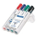 Staedtler 351 B marker 4 pc(s) Chisel tip Black, Blue, Green, Red