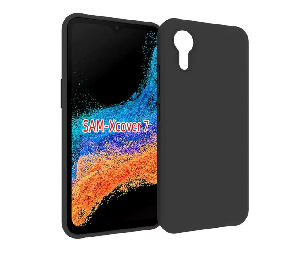 JLC Samsung xcover 7 Matte Silicone Case With Pad Lanyard