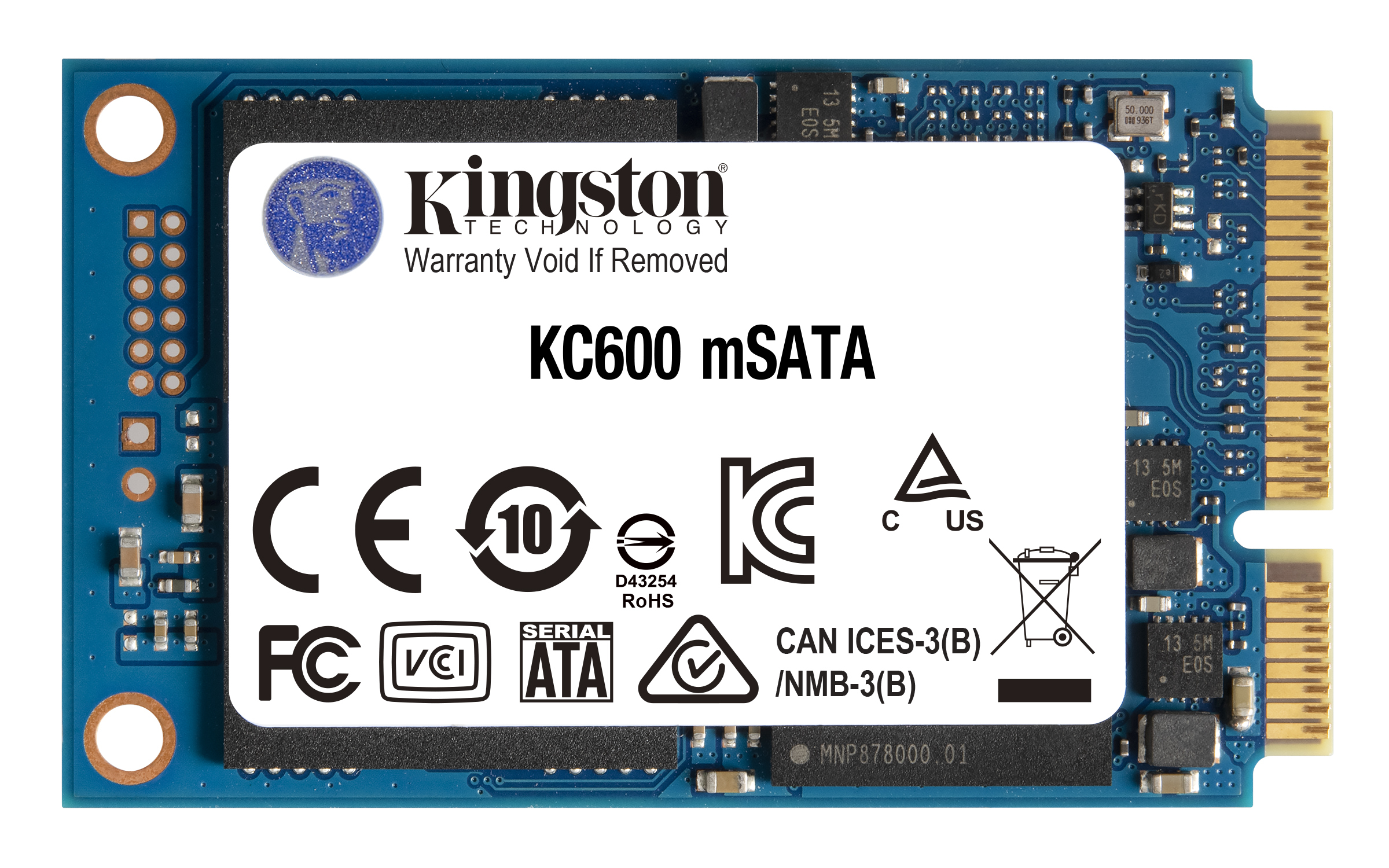 Image of Kingston Technology 1024G SSD KC600 SATA3 mSATA