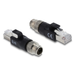 DeLOCK 90833 tussenstuk voor kabels M12 8-pin RJ-45 Zwart