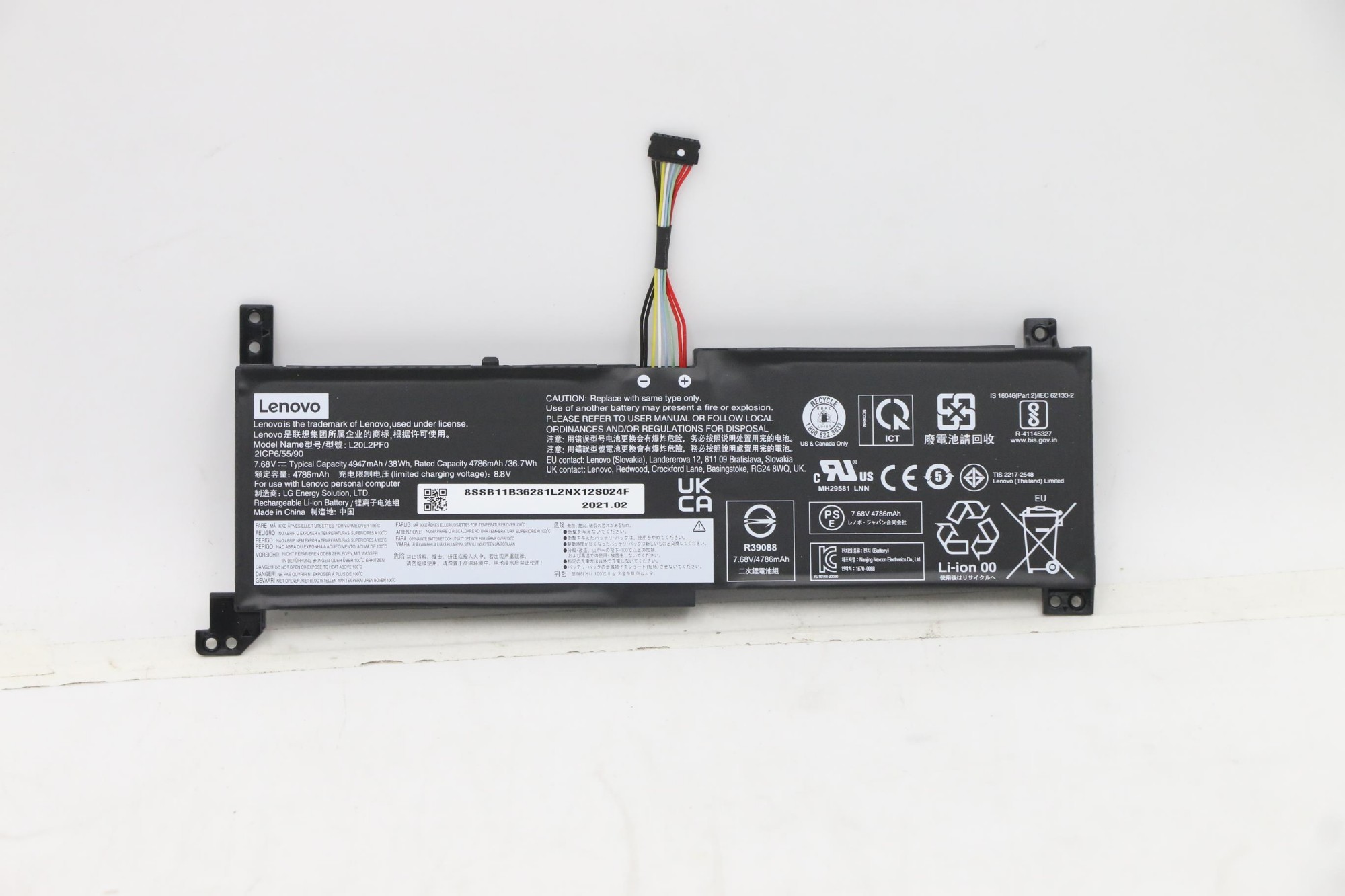 Lenovo 5B11b36285 Laptop Spare Part Battery