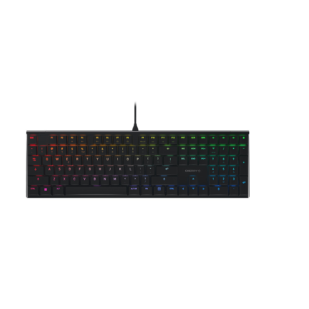 G8A-25010LVBEU-2 CHERRY Keyboard MX 10.0N RGB [US/EU] black  MX LOW PROFILE RGB SPEED Schalter (made in Germany