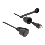 DeLOCK Network Cable RJ45 plug to RJ45 plug Cat.6 STP with protective cap outdoor IP68 dust- and waterproof black 2 m