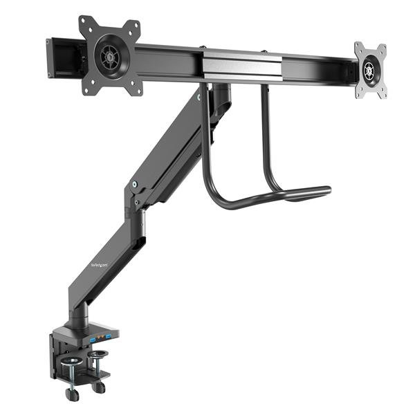 Image of StarTech.com Desk Mount Dual Monitor Arm with USB & Audio - Slim...
