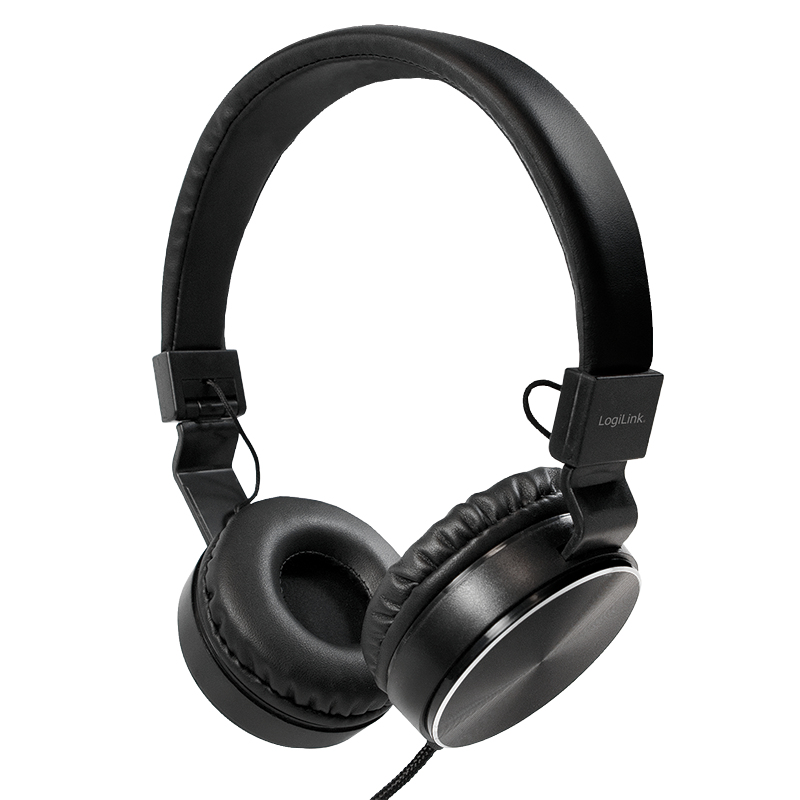 Photos - Headphones LogiLink HS0049BK /headset Wired Head-band Calls/Music Black 