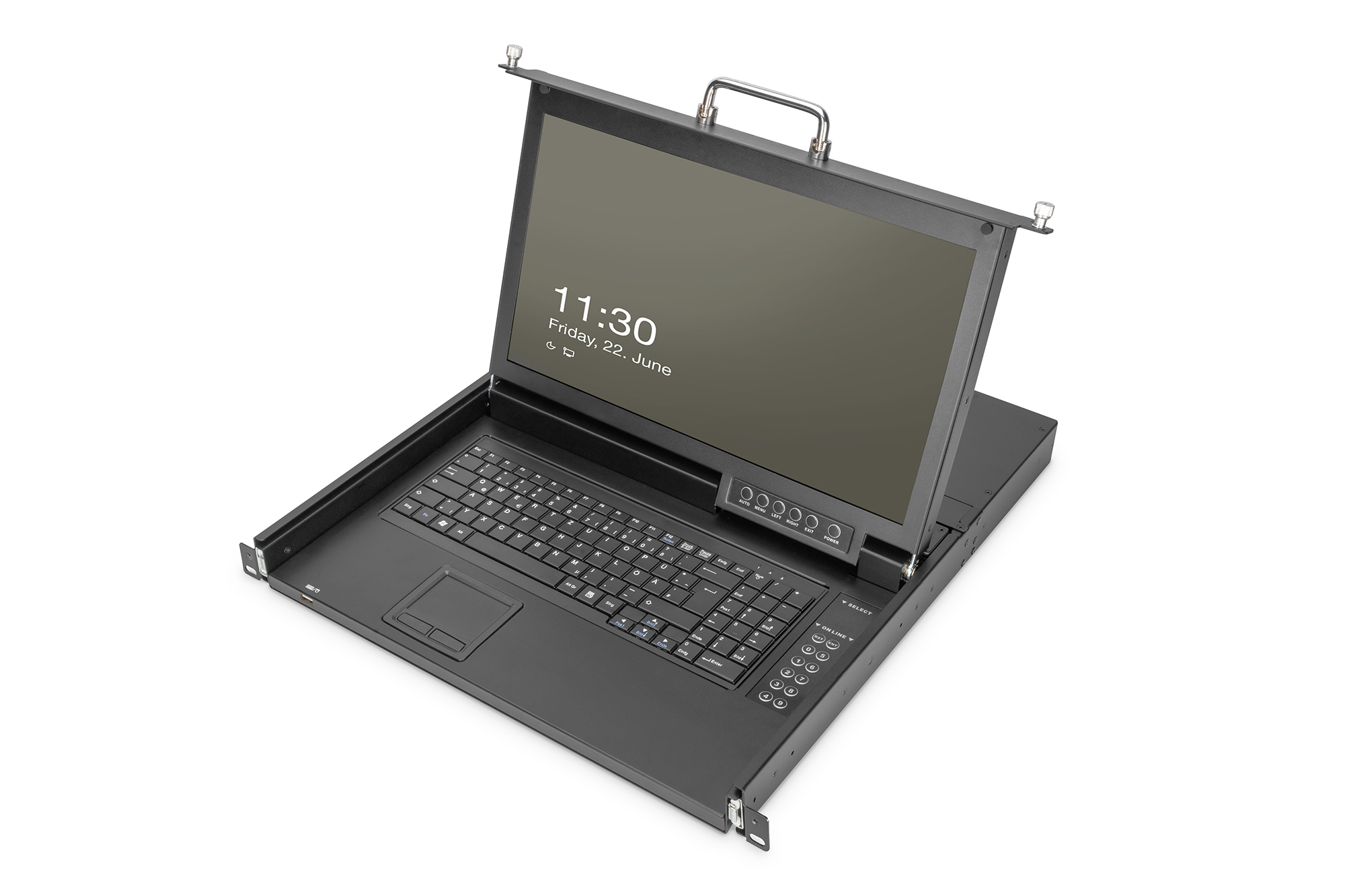 Digitus 17" HD LCD KVM Console, 8-Port VGA, german Keyboard