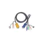 iogear Micro-Lite™ Bonded All-in-One PS/2 6ft KVM cable 1.83 m Black