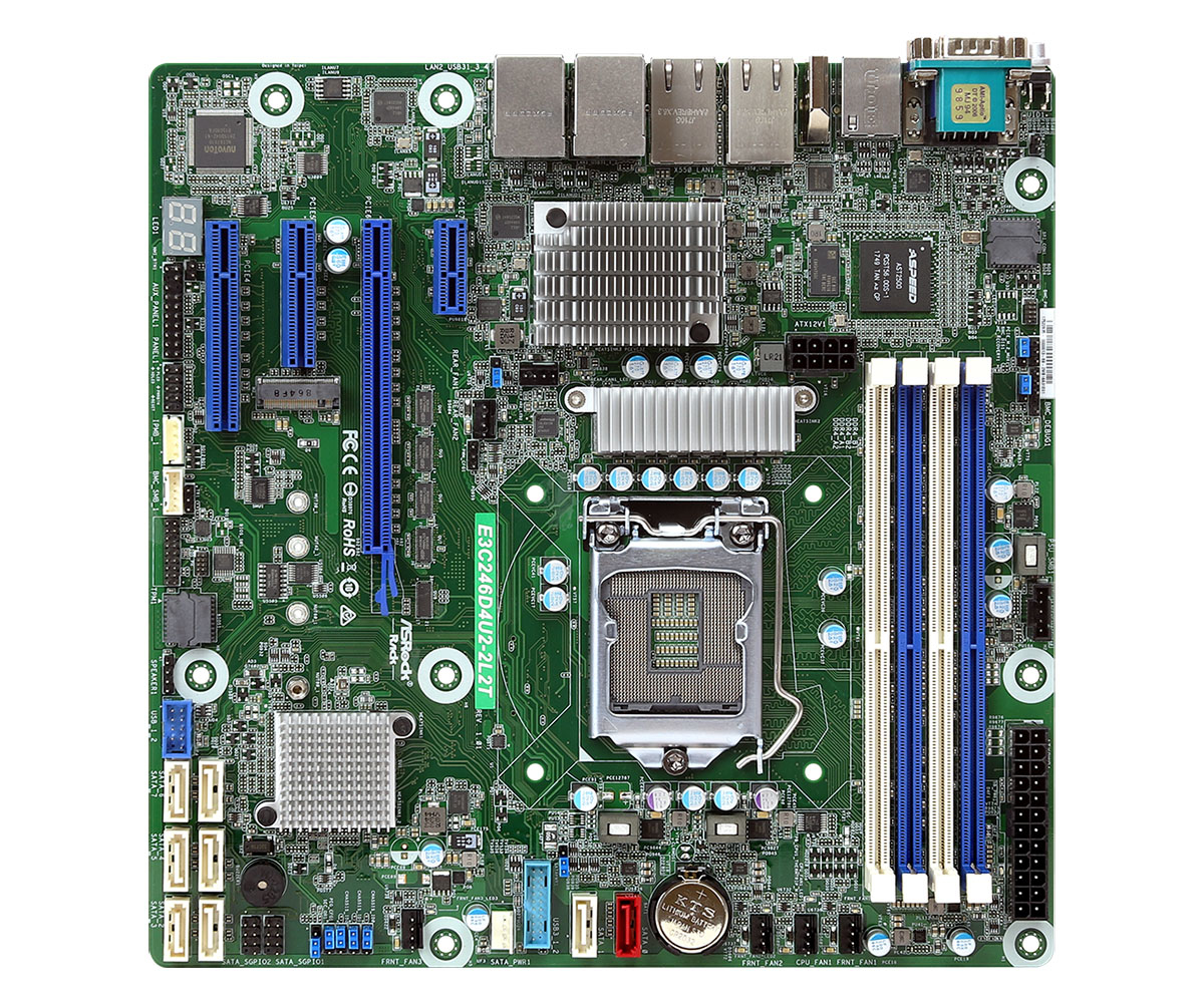 Asrock E3C246D4U2-2L2T motherboard Intel C246 LGA 1151 (Socket H4) micro ATX