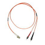 Videk 50/125 OM2 LC to ST Duplex Fibre Optic Patch Cable Orange 30m