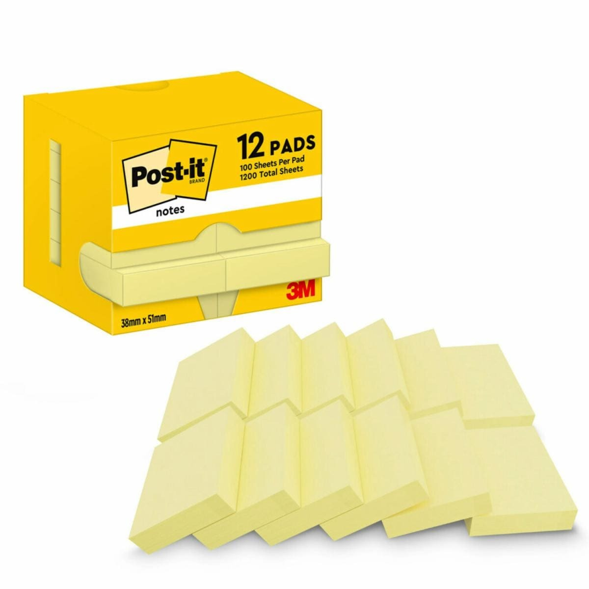 Post-It 7100290163 note paper Rectangle Yellow 100 sheets Self-adhesive