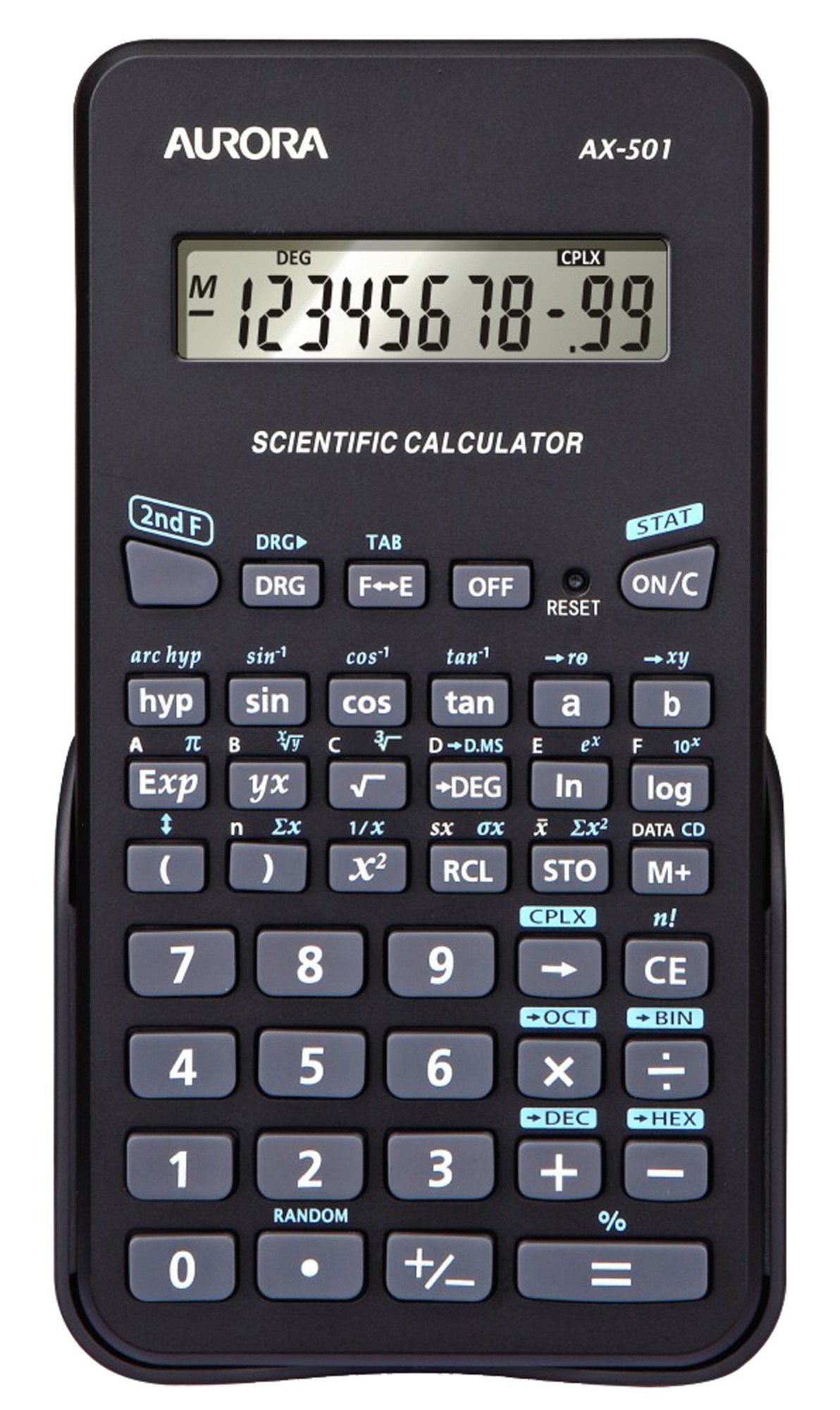 AX501 AURORA CORP Scientific Calculator Single Line Display Black - AX501
