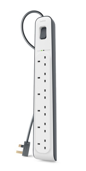 Image of Belkin BSV603AF2M surge protector White 6 AC outlet(s) 2 m