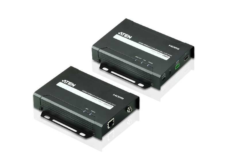 Aten VE802 AV extender AV transmitter & receiver Black