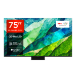 TCL 75C855K TV 190.5 cm (75") 4K Ultra HD Smart TV Wi-Fi Black 3500 cd/m²