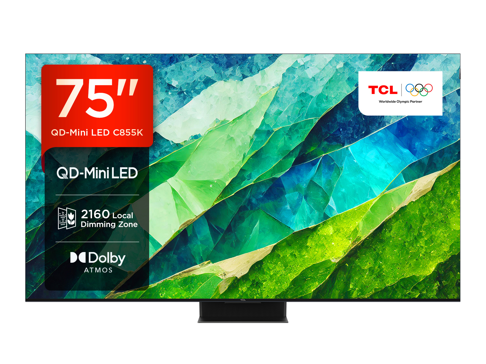 TCL 75C855K TV 190.5 cm (75") 4K Ultra HD Smart TV Wi-Fi Black 3500 cd/m²