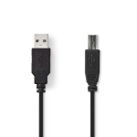 Nedis CCGT60100BK20 USB cable 2 m USB 2.0 USB A USB B Black