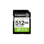 Kingston Technology 512GB SDXC Canvas Select Plus Gen3 150MB/s C10 UHS-I U3 V30