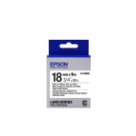 Epson C53S655012/LK-5WBW Ribbon black on white extra adhesive 18mm x 9m for Epson LabelWorks 4-18mm/24mm/36mm/6-18mm/6-24mm