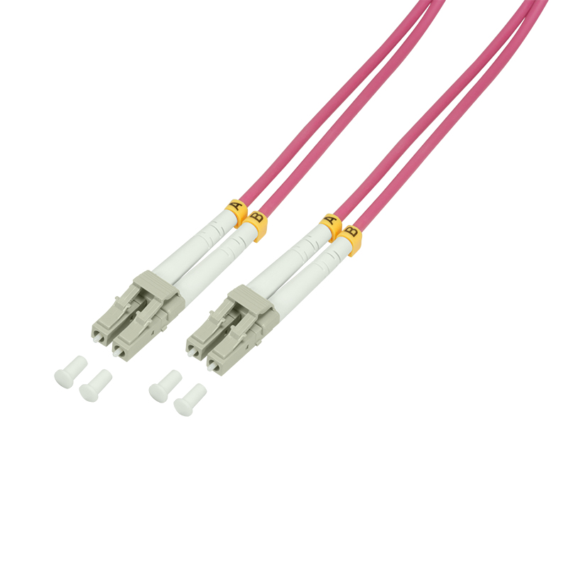 Image of LogiLink 15m, LC - LC fibre optic cable OM4 Violet