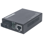 Intellinet Fast Ethernet Single Mode Media Converter, 10/100Base-Tx to 100Base-Fx (SC) Single-Mode, 20km